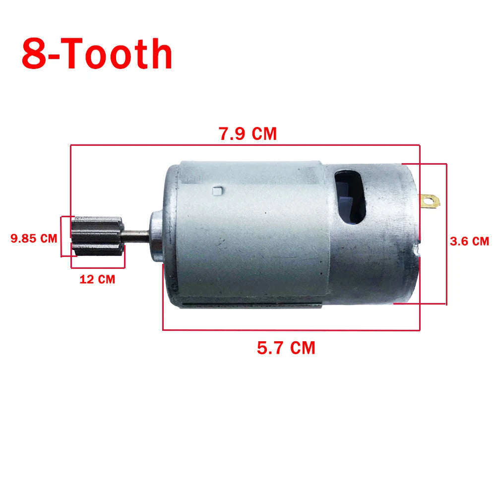 6V 12V 24V RS550 RS570 8 Teeth 8T High-Speed Children's Electric Ride on Toys Baby Car Vehicle Drive Motor Engine Upgrade Parts