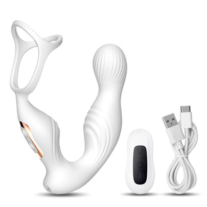 Prostate Massager Anal Vibrator Male Sex Toys for Men Gay Anal Plug Adult Toys Butt Plug for Women Remote 7 Wiggling Vibrating