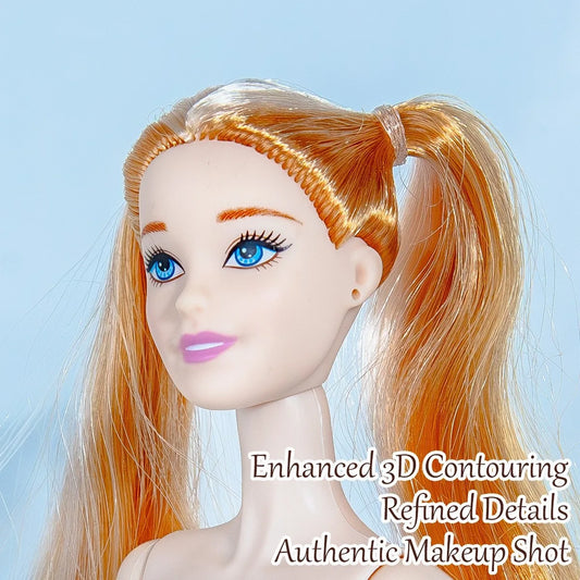 1/6 Scale 12-Joint BJD Doll, Realistic Changeable Makeup, Premium Craft Display (No Clothing)