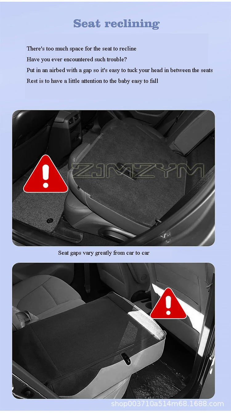 Car Travel Bed SUV Rear Seat Sleeping Mat Non-Inflatable Camping Mattress Extension Board With Special Head Block Folding Pad