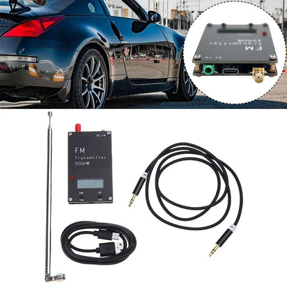 Auto 2000M FM Transmitter LED Digital Display Audio Stereo FM Transmitter USB TYPE-C CAR Radio Broadcast Campus Radio Station