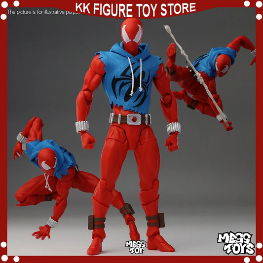 Mess Toys Scarlet Hero Scarlet Spider Man Spiderman Blue Battle Suit Spiderman Anime Action Figure Figurine Statue Model Gifts