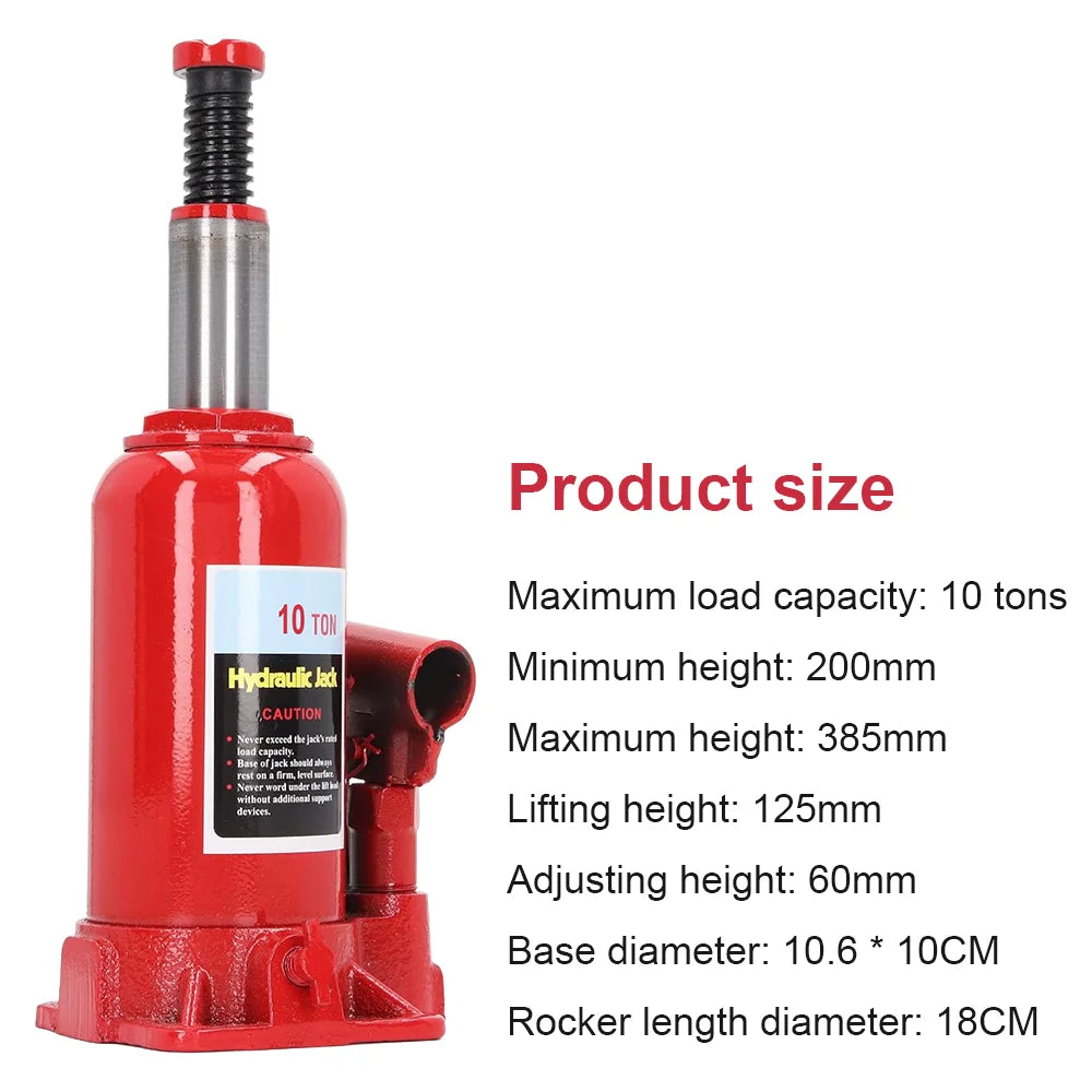 5-20 Ton Hydraulic Bottle Jack Heavy Duty Car Lifter with Safety Valve 4WD Truck