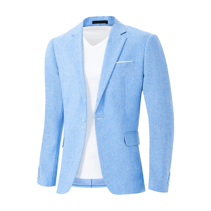 Men's Suit Men's Blazer Men's Summer Casual Suit Blazer Single Button Suit Jacket for Weddings Daily Office Outdoor Occasions