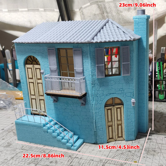 1/35 Scale Model Kit Self‑Assembly Miniature Architectural Building European Tuscan Country House Architecture Diorama Scenery