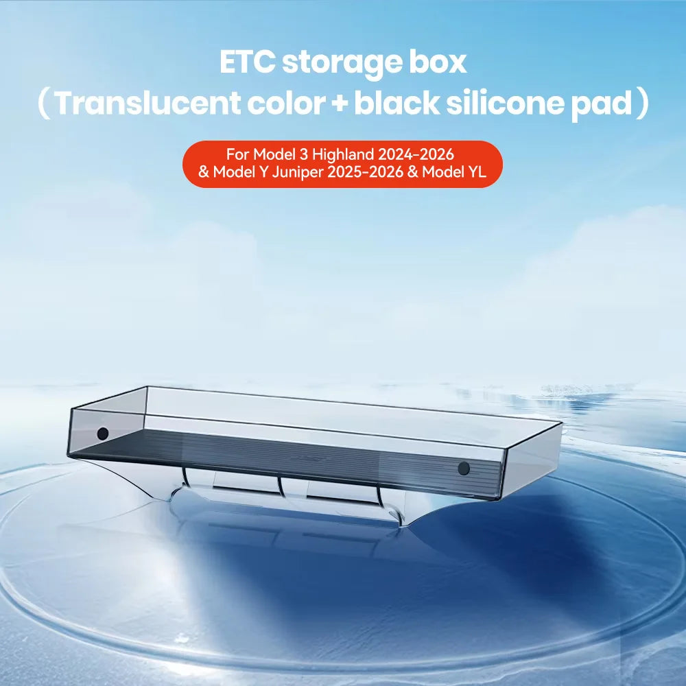 YZ For New Tesla Highland Model 3/Y/YL Juniper Tray Magnetic Under Screen Fold Storage Box ETC Screen Storage Box