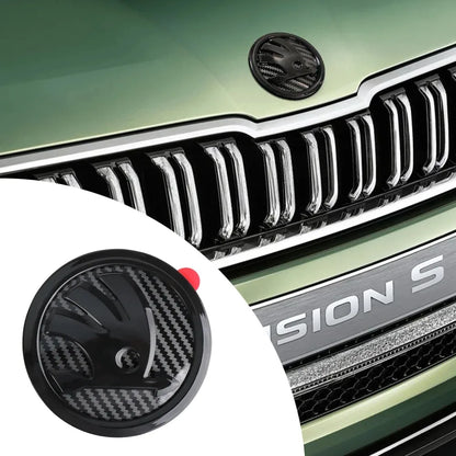 80/90/100MM Car Hood Bonnet Front Grille Rear Trunk Badges Sticker For Skoda S Skoda Fabia Kamiq Karoq Octavia A5 A7 Rapid Scala