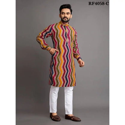 2025 Men's Clothing Ethnic Print Plus Size Tops Wedding Wear Classic Men's Long Sleeve Shirts Traditional Casual Shirts Male ﻿