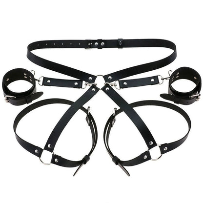 Women Sexy PU Leather Harness Sexy Lingerie BDSM Sexual Outfit Garter Belt Fetish Erotic Gothic Sex Costume Babydoll Underwear