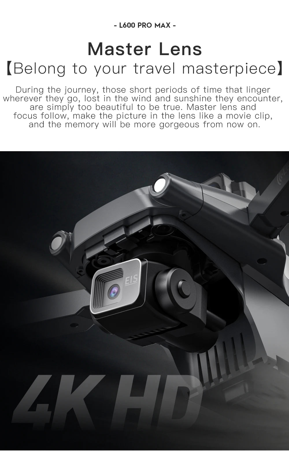 L600 PRO / PRO MAX GPS Drone Professional 4K 3-Axis PTZ HD Dual Camera Obstacle Avoidance Brushless Motor 5G WIFI Security Dron