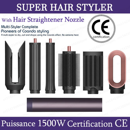 SenCiciMen Hair Styler Curling Iron Hair Hot Air Brush Curling Barrel Hair Dryer Salon Professional Curly Straight Hair Styler