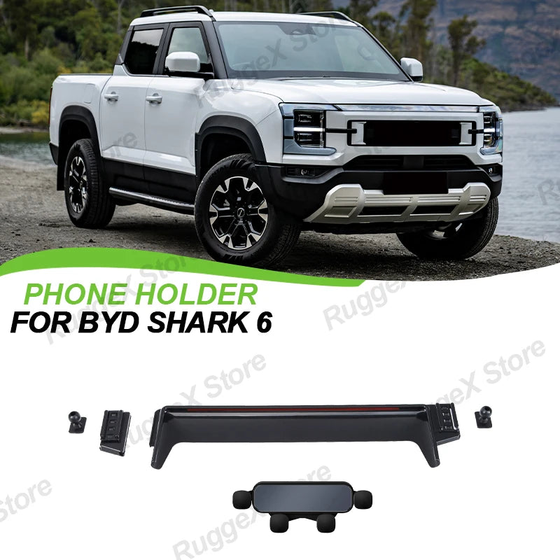 For BYD Shark 6 2025+ Dashboard Multimedia Screen Phone Holder 12.8 15.6 INCH Fixed Mobile Phone Mount Holder Car Accessories