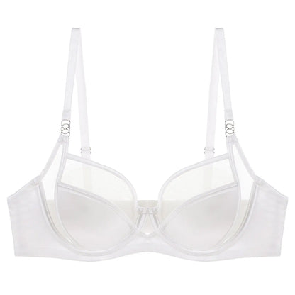 Women Stylish Summer Lingerie Set Satin Soft Wire Bra Push Up Support Anti Sagging Uplifting Minimizing Comfort Daily Wear
