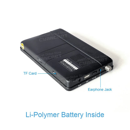 LEADSTAR D6 Portable TV 6 Inch Pocket Television DVB-T2 ATSC ISDB-T TDT DTT Digital and Analog Mini Small TV for Car Kitchen
