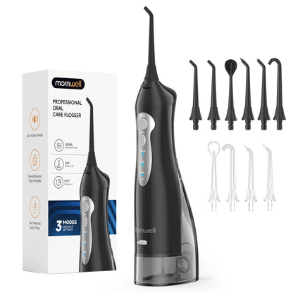 Mornwell Water Flosser Teeth Picks 4 Jets 3 Modes Portable Cordless D52 Water Floss For Teeth Cleaner IPX7 Waterproof Oral Picks