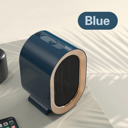 1200W Portable Electric Heater Mini Desktop Fan Heater Smart Warm Air Machine Home Bedroom Office Winter Heater
