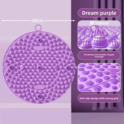 Round Foot Massage Mat, Super Jogging Acupressure Plate Indoor In-place Running Foot Pad Foot Massage Roller for Plantar Relief