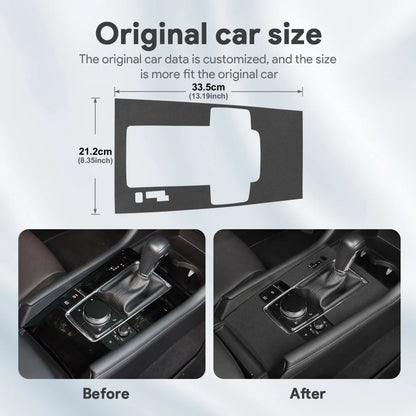 For Mazda 3 Axela 2019 2020 2021 2022 2023 2024 2025 Central Console Gear Shift Panel Top Suede Sticker Car Interior Trim