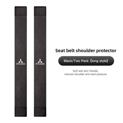 2Pcs Car Seat Belt Cover Shoulder Protector Auto Accessories For Mitsubishi Eclipse Lancer Outlander Pajero Ralliart Star Mirage