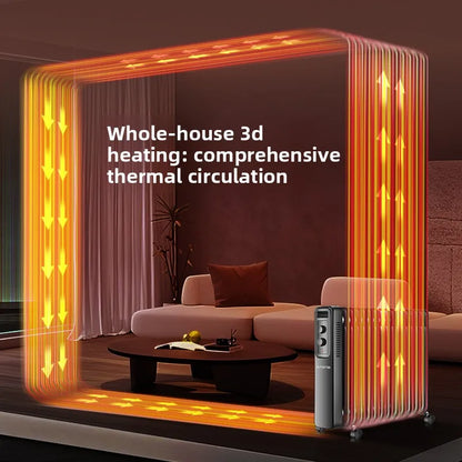 Oil-filled radiator heater household energy-saving fan heater indoor fast-heating electric oil  gas heater 2025 new model.