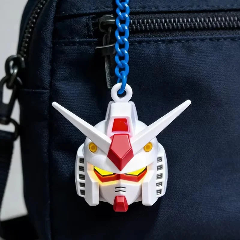SD Rx-78-2 Luminous Head Keychain Desktop Ornament Backpack Charm Pvc Model Collectible Anime Figure Trendy Toy Gift