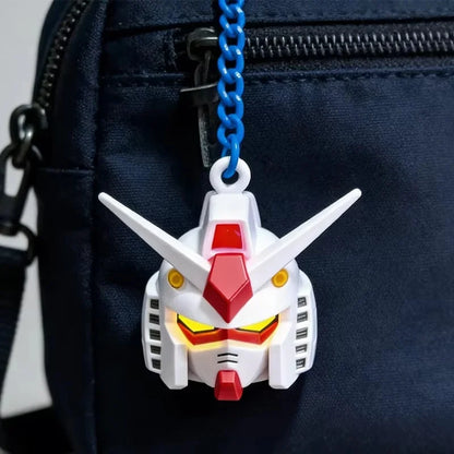 SD Rx-78-2 Luminous Head Keychain Desktop Ornament Backpack Charm Pvc Model Collectible Anime Figure Trendy Toy Gift