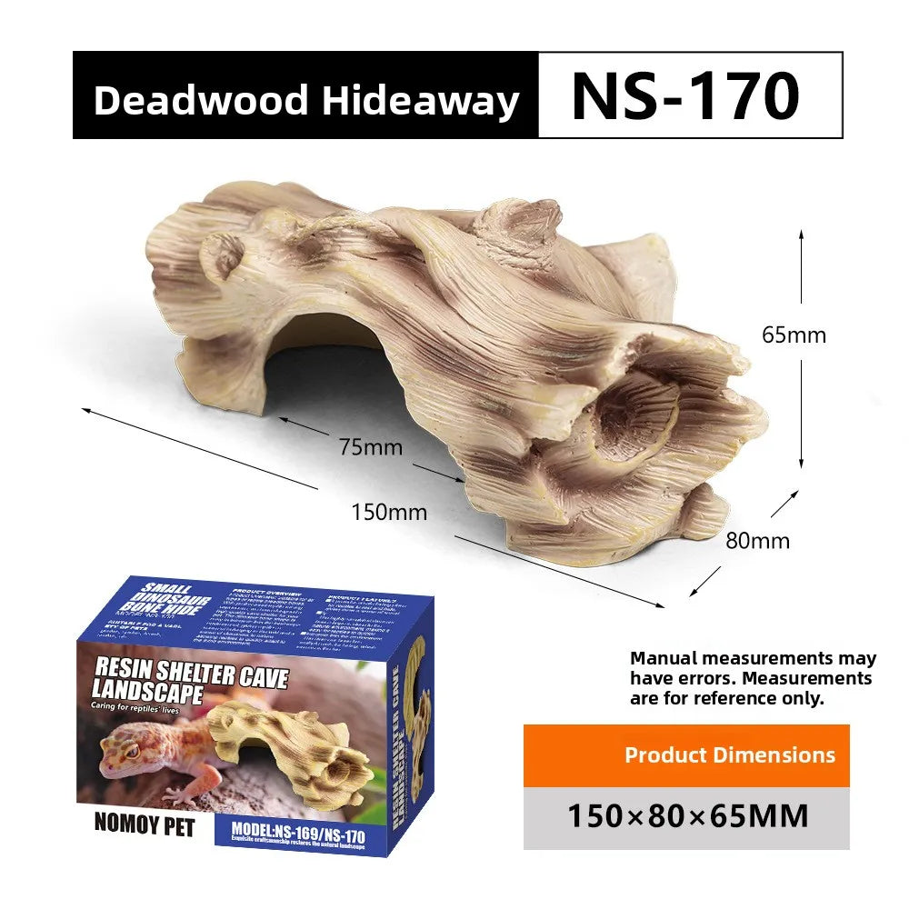 Nomoypet NS162 Rock Cave Simulation Pet Reptile Spider Turtle Sunbathing Platform Hideout Caves for Pets Reptiles Supplies