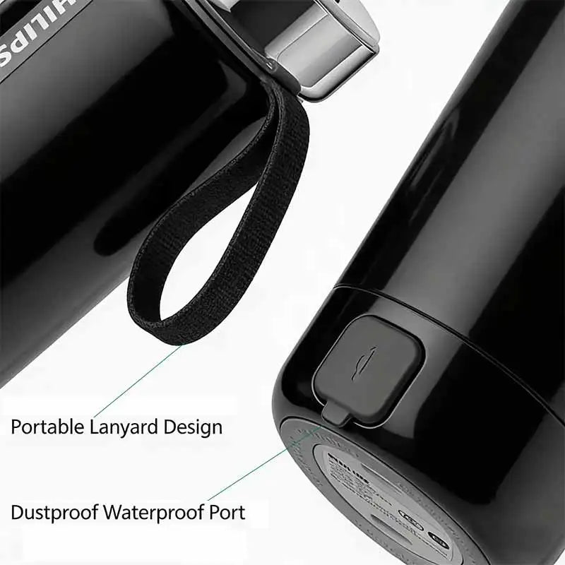 Philips 2-in-1 Electric Kettle & Vacuum Insulated Cup 350mL 4 Temp Settings SUS316 Stainless Steel Portable Travel Water Boiler