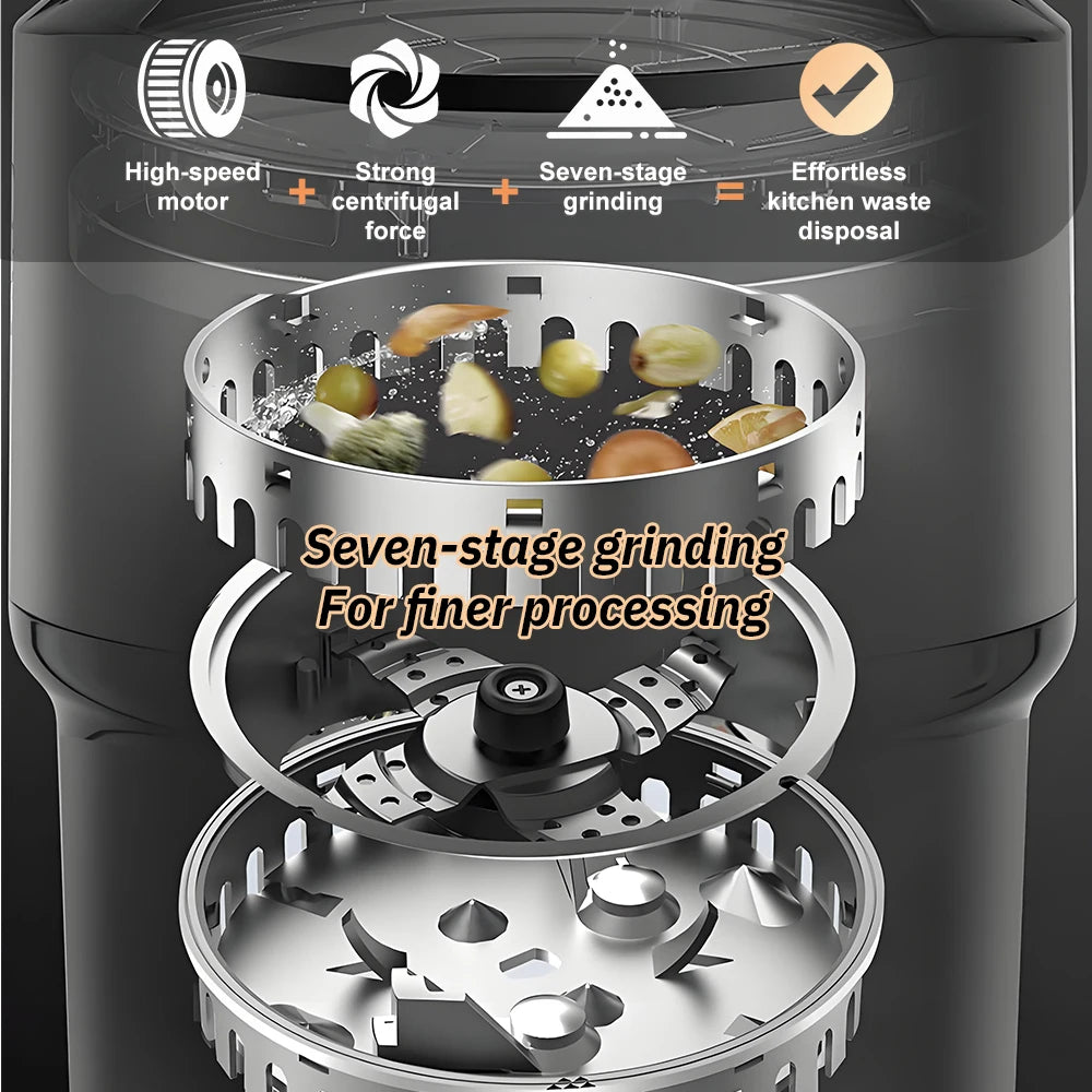 Electric Kitchen Food Waste Disposer Heavy-duty Under Sink Grind Garbage Disposal Unit Food Waste Grinder Machine 220V 550W