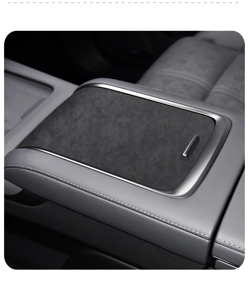 For ZEEKR 7X 2025 Super Suede Interior Accessory, Car Central Control Sliding Cover Panel Steering Wheel Decal Air Outlet Trim