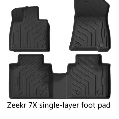TPE Floor Mats for Zeekr 7X 2024-2026 All Weather Custom Fit Car Accessories Waterproof Non-Slip Eco-Friendly Auto Interior Pads