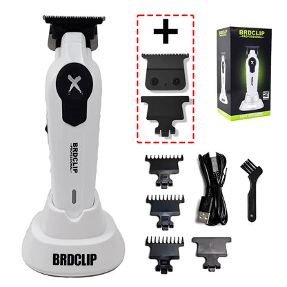 BRDCLIP  X Series White FA1T 7700RPM Professional Electric Hair Trimmer Hair Clipper For man carving DLC Blade Barber Shop Tool