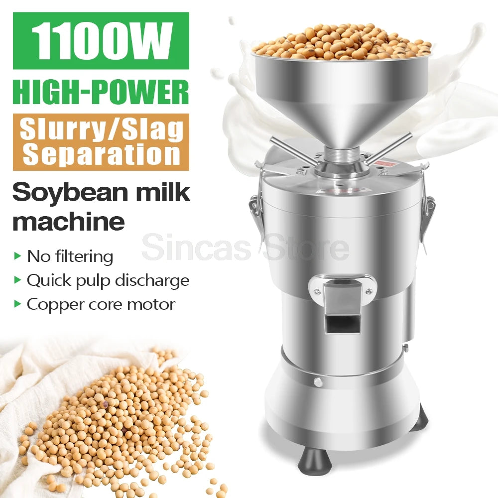 Tofu Processing Machinery Latest Version Soy Milk Pulp Residue Separation Machine Commercial Soybean Milk Maker Soybean Grinder