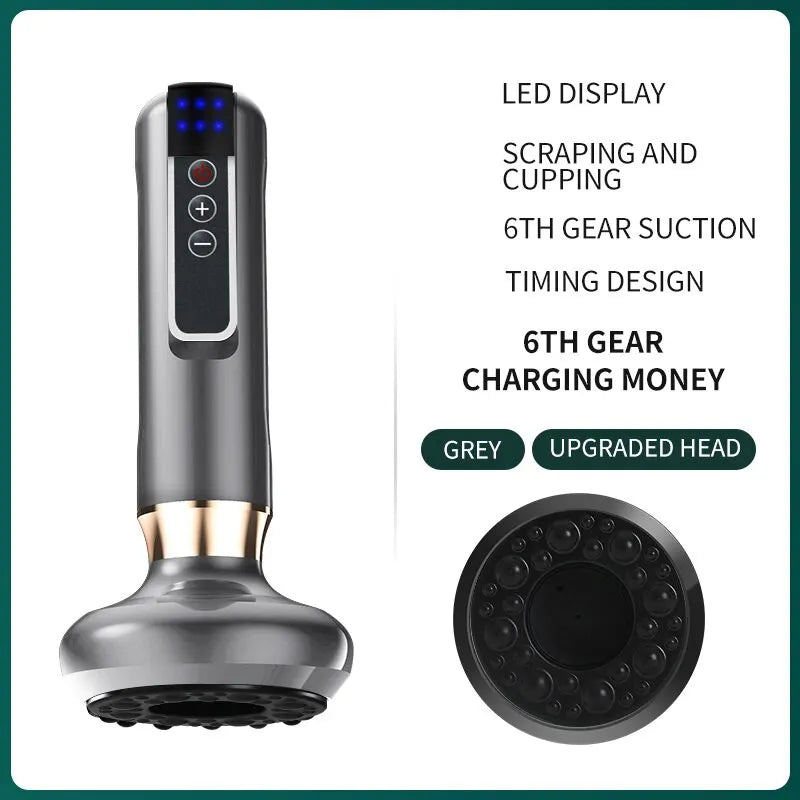 Rechargeable Electric Cupping Massager Vacuum Suction Cup GuaSha Beauty Health Scraping Massager Body Care Tools Portable Ease
