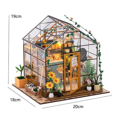 Mini DIY DollHouses Kit Flower House Handmade 3D Puzzle Assembly Building Toys Home Bedroom Decoration With Furniture Doll House