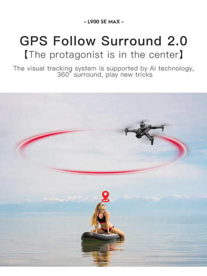 L900 Pro SE MAX GPS Drone 4K Professional Dual HD Camera 5G WIFI 360° Obstacle Avoidance Brushless Motor Rc FPV Quadcopter Dron