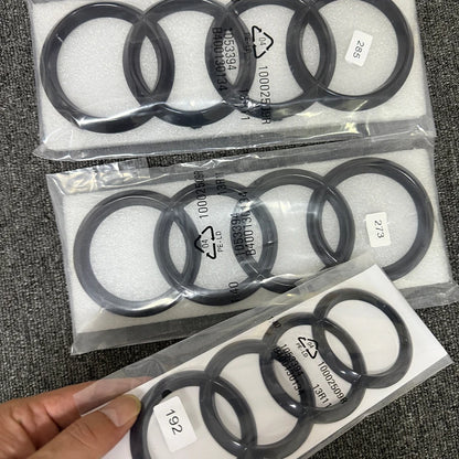 Black Silver ABS 4 Ring Car Hood Bonnet Front Grill Trunk Rear Emblem Logo Badge Sticker For Audi A3 A4 A5 A6 A7 TT Q2 Q3 Q5 Q8