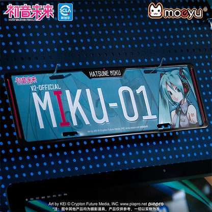 Decorative License Plate Hatsune Miku V2 Hanging Ornament Anime Collectible Commemorative Car Decoration Otaku Peripheral