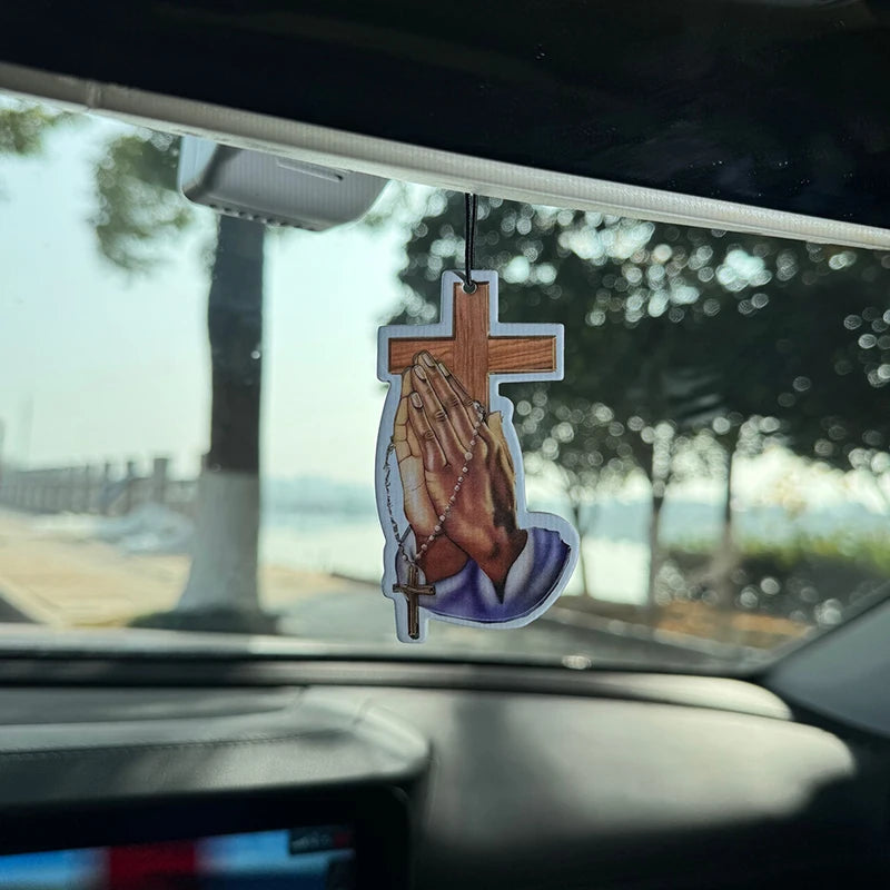 Sincere Prayer, Cross Hilton (Hotel Fragrance) Natural Essential Oil Car Air Freshener |   Long-Lasting 90 Days Hanging Card |   Heatproof & Alcohol-Free |   Safe