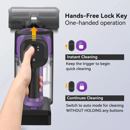 INSE S10 Cordless Vacuum Cleaner 45Kpa Powerful 6-in-1 Stick Vacuum Up to 50Min Runtime Rechargeable Battery for Carpet Pet Hair
