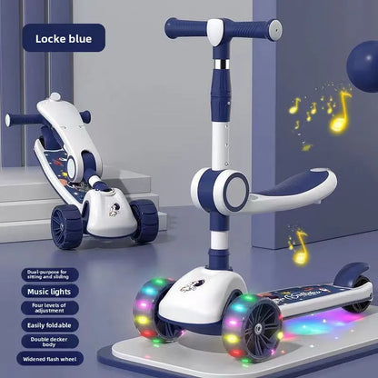 3-in-1 Scooter for Children Aged 1–3, 6–12: A versatile ride-on and push-along scooter for little boys and girls