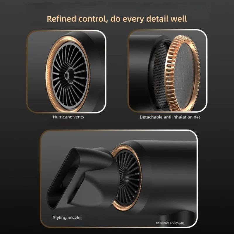 New Quick Drying Hair Dryer With Led Light, Blue Light, Negative Ion Hair Care Fan, Home Hair Salon Hair Dryer, US/EU/UK Plug