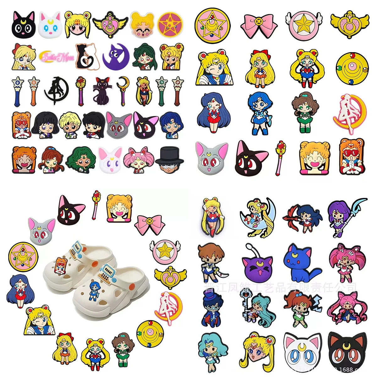 Girl 16-100pcs Cartoon Shoe Charms For Slides Clogs Sandals,PVC Shoe Decorations Accessories Buckle For Christmas Birthday Gifts