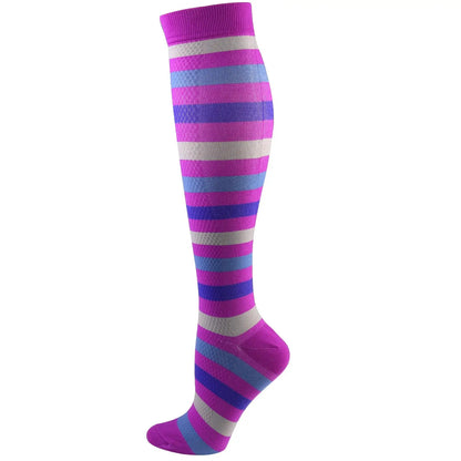 58 Styles Compression Socks 30 Mmhg Heart Star Stripe Socks New Unisex Golfs Tube Thigh Men Outdoor Long Pressure Stockings