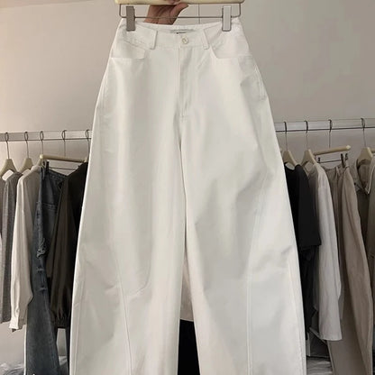 Korean Style Casual Pants Women's Summer New Large Size Fat MM Loose Hip Covering Slimming Wide Leg Long Pants