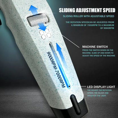 VGR Hair Clippers Professional Rechargeable Right Taper Trimmer 9000RPM Blue Ceramic Blade Hair Clippers For man V-887 V-887T