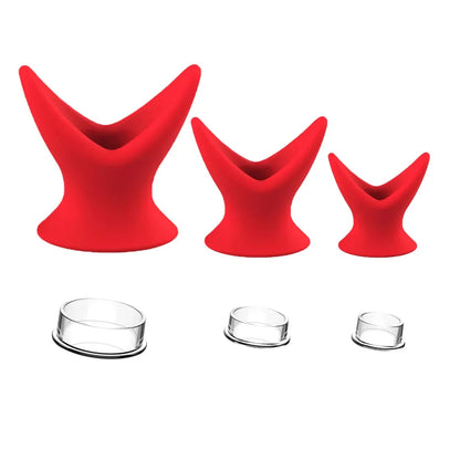 Soft Silicone Hollow Anal Plug, Stretchy Open Tunnel Butt Plug Dilator for Anal Training Stretching Enema Play, Comfortable Base