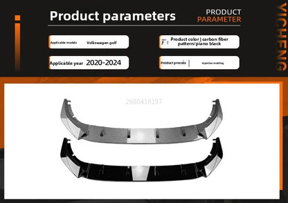 For Volkswagen Golf MK8 2020-2024 Pro Standard Edition Front Lip Spoiler Modification