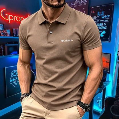 100% pure cotton 2026high-end brand men's short sleeve polo shirt summer fashion luxury logo embroidered golf top casual T-shirt