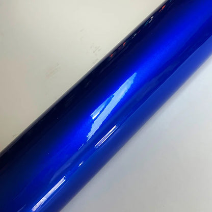 Ultra Glossy Blue Metallic Vinyl Wrap Film Roll With Air Release Self Adhesive Car Wrapping Motorcycle DIY Decal Sticker